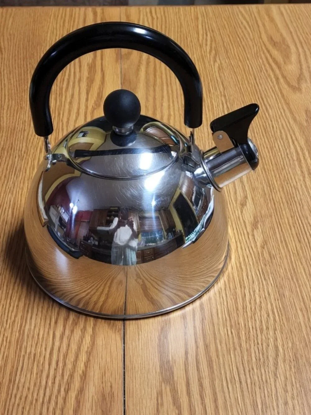 COPCO Stainless Whistling Tea Kettle With Black Folding Handle # 0111